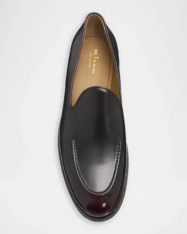 Kiton Men's Calfskin Apron-Toe Loafers | Thumbnail 6
