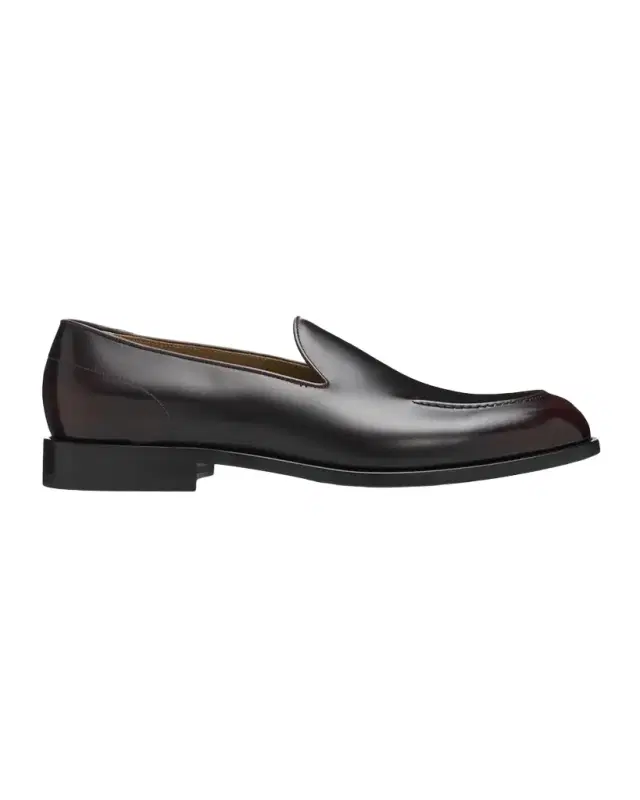 Kiton Men's Calfskin Apron-Toe Loafers