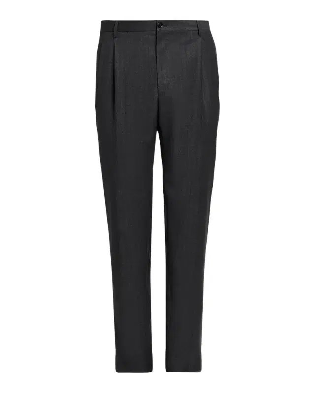Dolce & Gabbana Men 's Lana Gessata Pleated Trousers