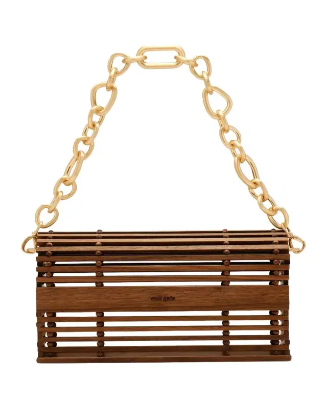 Cult Gaia Sylva Wooden Shoulder Bag