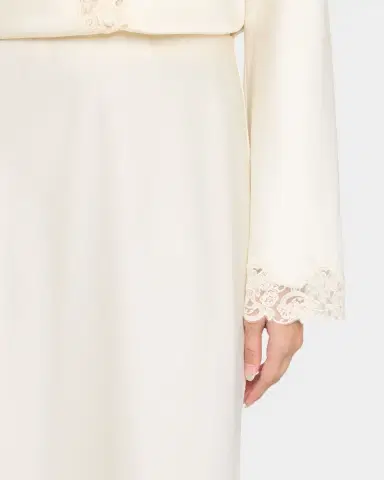 LoveShackFancy Avelaine Satin Midi Skirt | Thumbnail 5