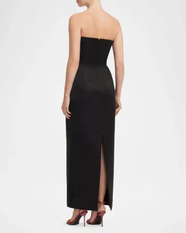 LEO LIN Rayna Strapless Embroidered Column Maxi Dress | Thumbnail 3