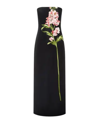 LEO LIN Rayna Strapless Embroidered Column Maxi Dress | Thumbnail 1