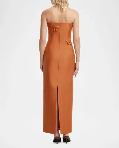 LEO LIN Rayna Bow-Embellished Bustier Column Maxi Dress | Thumbnail 3 LEO LIN Rayna Bow-Embellished Bustier Column Maxi Dress | Thumbnail 3