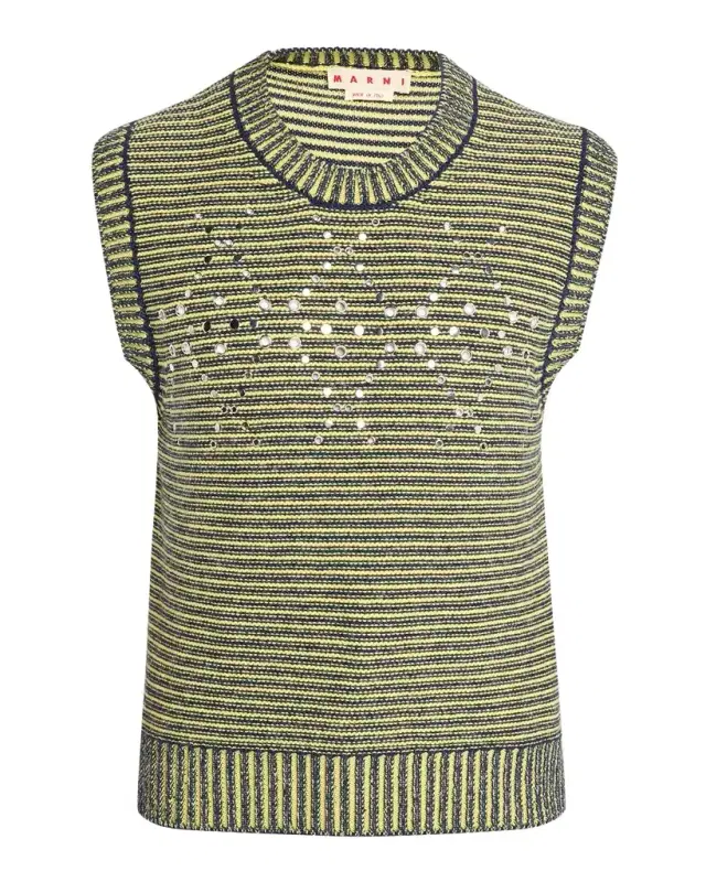 Marni Men's Eyelet-Trim Sweater Vest