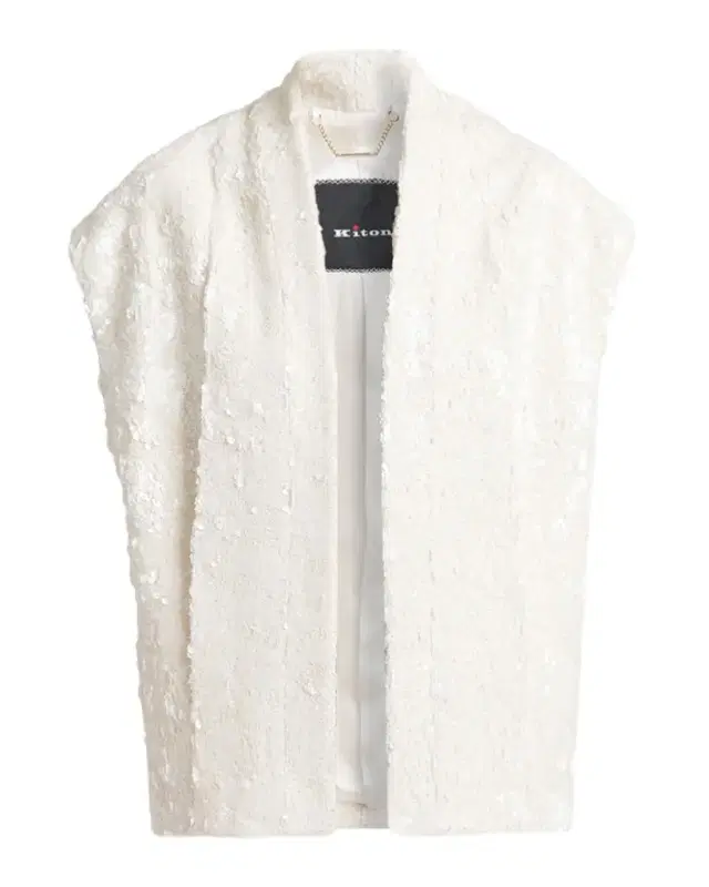 Kiton Sequined Tweed Open Jacket