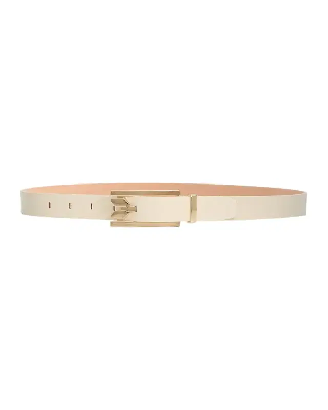 Victoria Beckham Dorian Pin-Buckle Belt in Shiny Leather