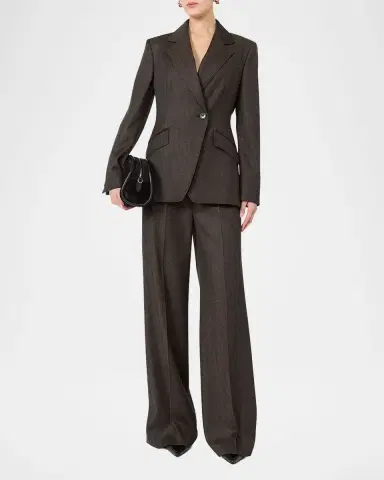 Max Mara Double-Breasted Wool-Blend Jacket | Thumbnail 2
