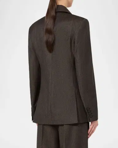 Max Mara Double-Breasted Wool-Blend Jacket | Thumbnail 3