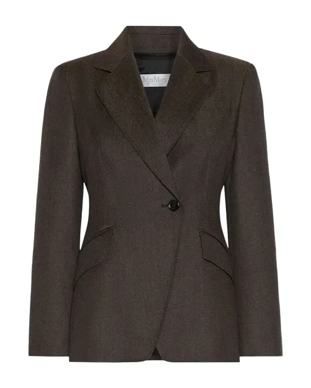 Double-Breasted Wool-Blend Jacket