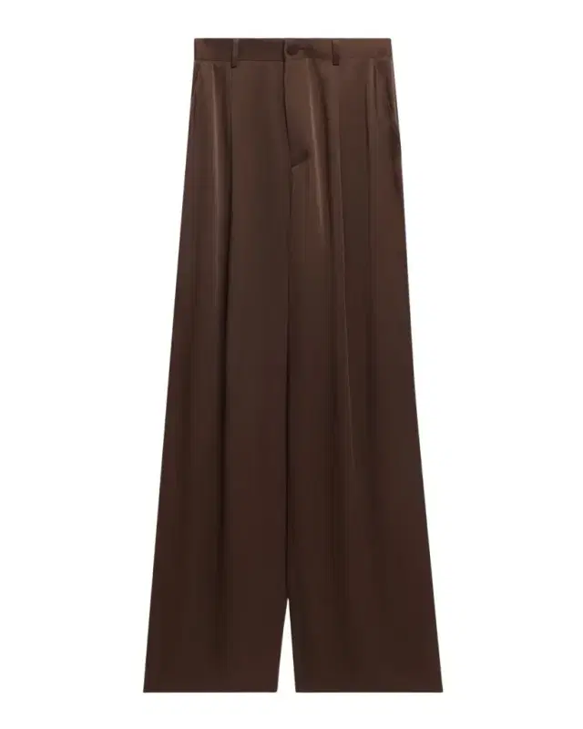 Lapointe Satin Relaxed-Leg Pleated Trousers