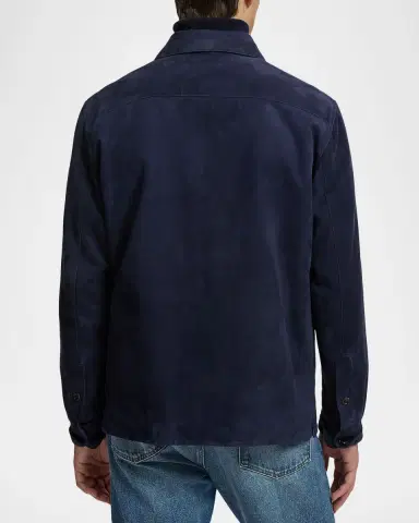 Ralph Lauren Purple Label Men's Calloway Suede Shirt Jacket | Thumbnail 3