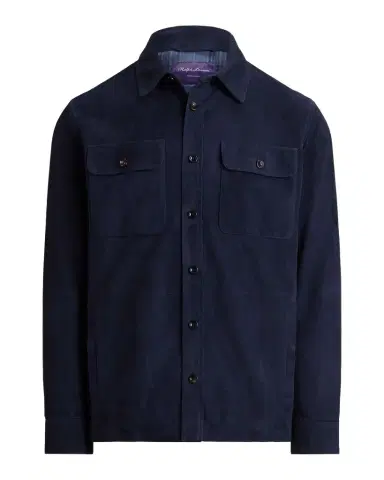 Ralph Lauren Purple Label Men's Calloway Suede Shirt Jacket | Thumbnail 1