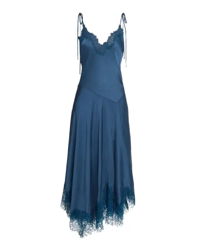 A.L.C. Aleena Satin Lace Maxi Dress