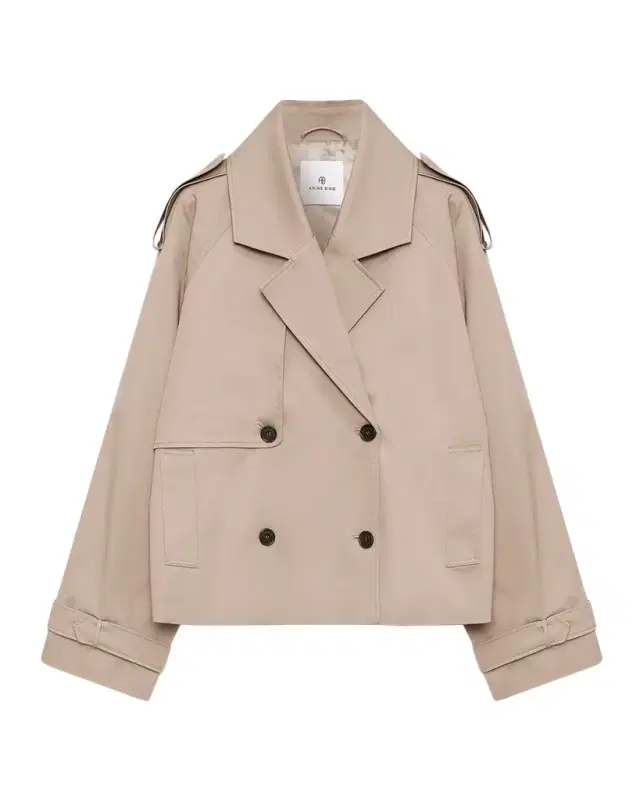 ANINE BING Rickie Cropped Trench Coat