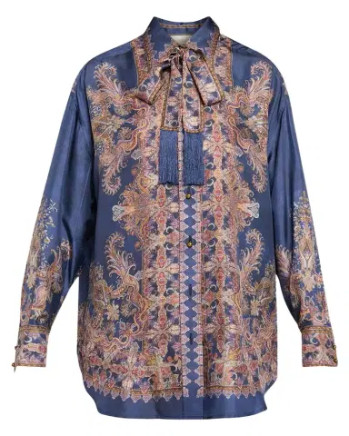 Zimmermann Valiant Relaxed Silk Shirt | Thumbnail 1