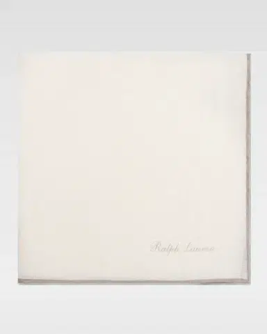 Ralph Lauren Men's Tipped Linen Pocket Square | Thumbnail 2