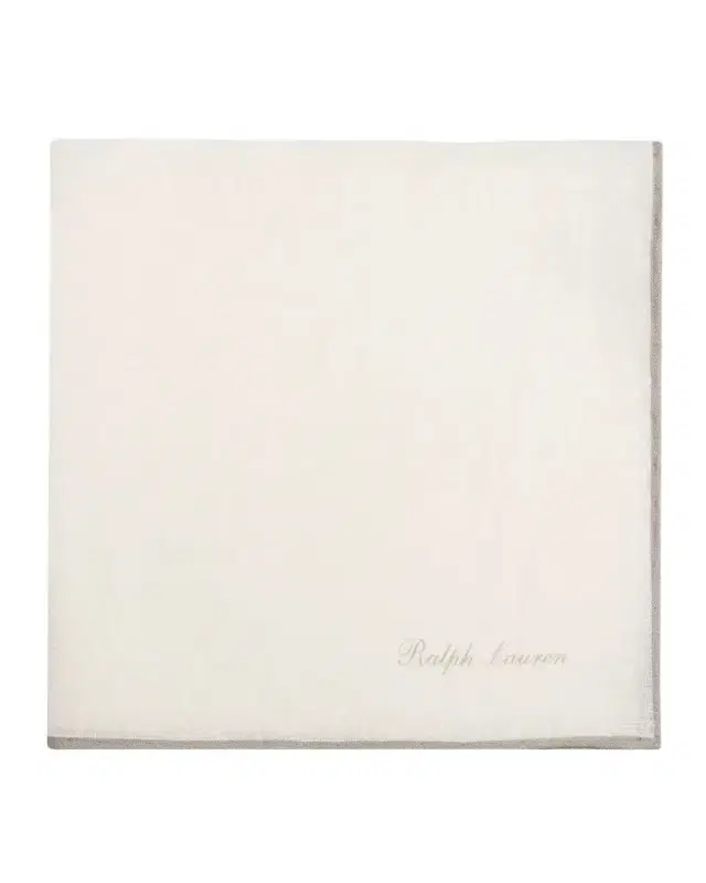 Ralph Lauren Men's Tipped Linen Pocket Square