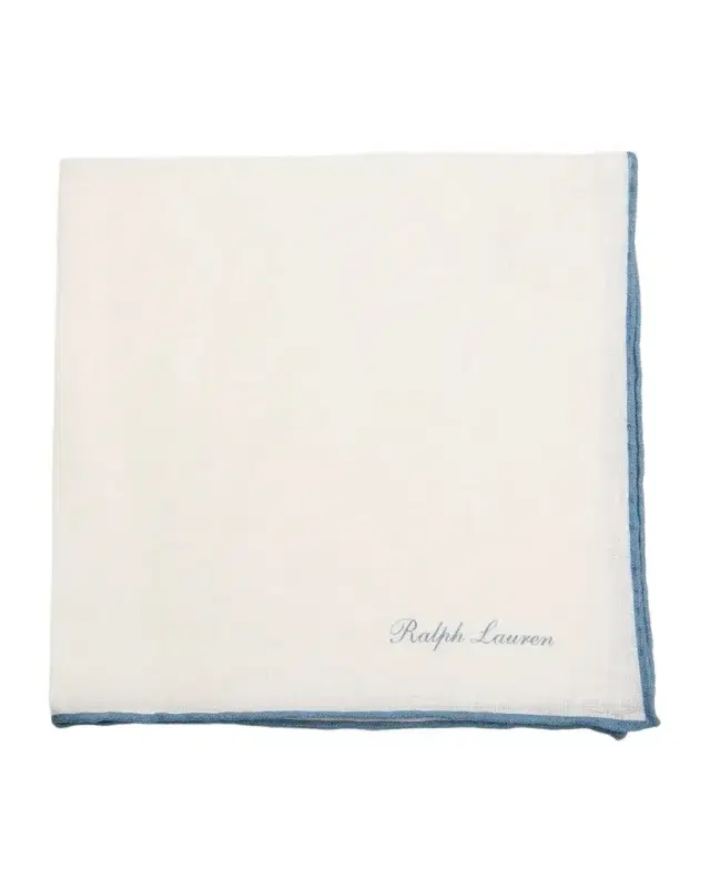 Men's Tipped Linen Pocket Square