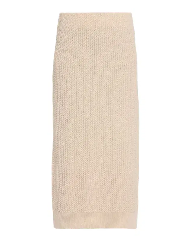 Lafayette 148 New York Cable-Knit Cashmere Midi Skirt