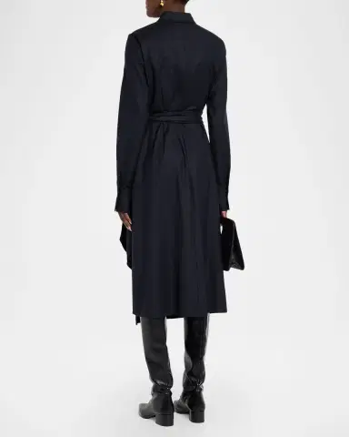 Lafayette 148 New York Wool Wrap Midi Shirtdress | Thumbnail 3