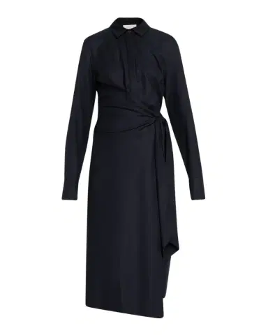 Lafayette 148 New York Wool Wrap Midi Shirtdress | Thumbnail 1