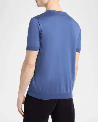 Giorgio Armani Men's Silk & Cotton T-Shirt | Thumbnail 3