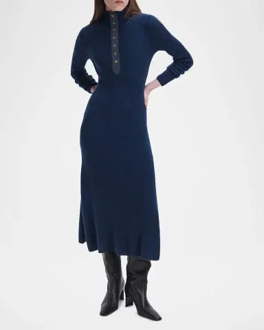 rag & bone Lucy Knit Henley Midi Dress | Thumbnail 2