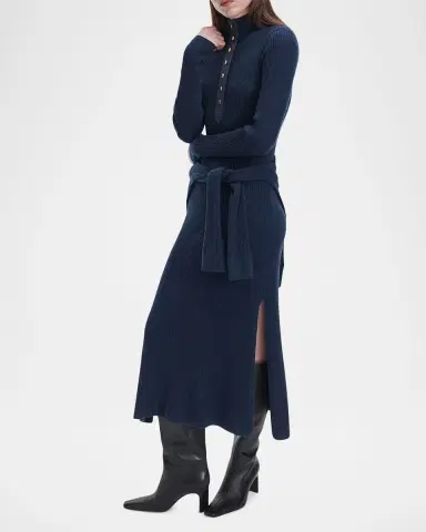 rag & bone Lucy Knit Henley Midi Dress | Thumbnail 4