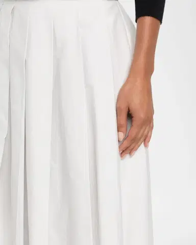 The Row Barta Pleated Cotton Poplin Midi Skirt | Thumbnail 5