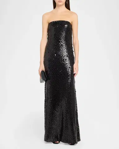 Ramy Brook Angel Strapless Sequin A-Line Gown | Thumbnail 2