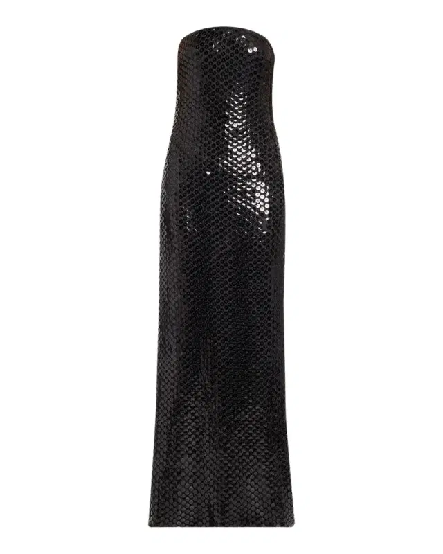 Ramy Brook Angel Strapless Sequin A-Line Gown