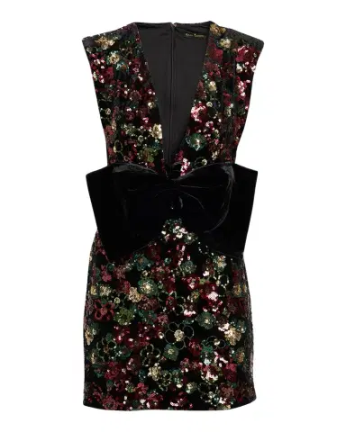 Ramy Brook Kimberly Plunging Floral Sequin Mini Dress | Thumbnail 1