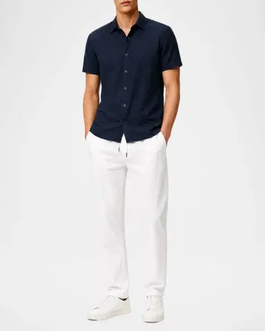 Onia Men's Stretch Linen Short-Sleeve Shirt | Thumbnail 2