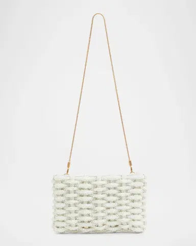 Simkhai Morgan Pearlescent-Woven Clutch | Thumbnail 2 Simkhai Morgan Pearlescent-Woven Clutch | Thumbnail 2