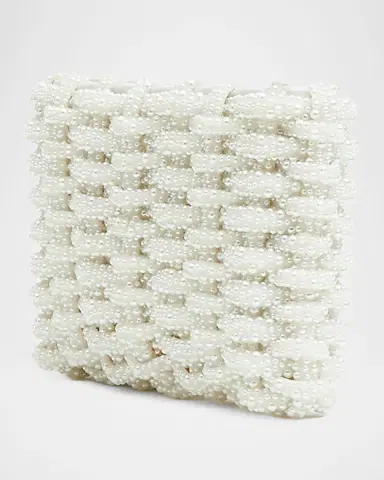 Simkhai Morgan Pearlescent-Woven Clutch | Thumbnail 3 Simkhai Morgan Pearlescent-Woven Clutch | Thumbnail 3
