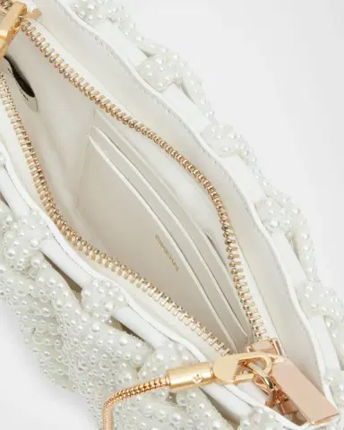 Simkhai Morgan Pearlescent-Woven Clutch | Thumbnail 4 Simkhai Morgan Pearlescent-Woven Clutch | Thumbnail 4