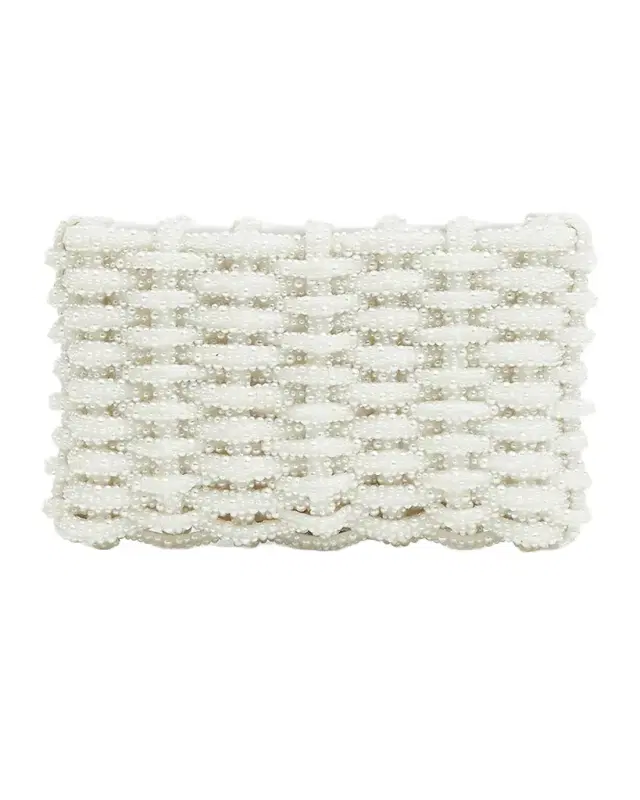 Morgan Pearlescent-Woven Clutch Morgan Pearlescent-Woven Clutch