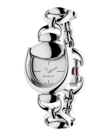 Gucci Horsebit Silvered Dial Bracelet Strap Watch, 27x23mm | Thumbnail 1