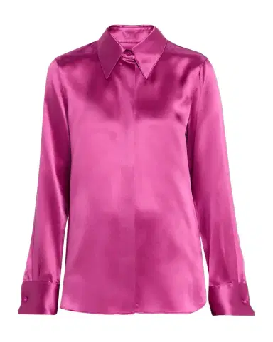 Lafayette 148 New York Spread-Collar Silk Charmeuse Blouse | Thumbnail 1