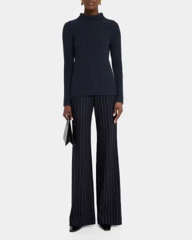Lafayette 148 New York Rib Knit Cashmere Turtleneck Sweater | Thumbnail 2