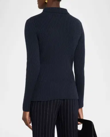 Lafayette 148 New York Rib Knit Cashmere Turtleneck Sweater | Thumbnail 3