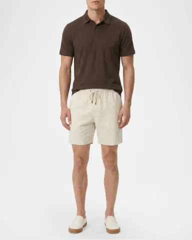 Onia Men's Stretch Linen Drawstring Shorts | Thumbnail 2