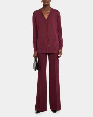 Lafayette 148 New York Button-Front Merino Wool Cardigan | Thumbnail 2