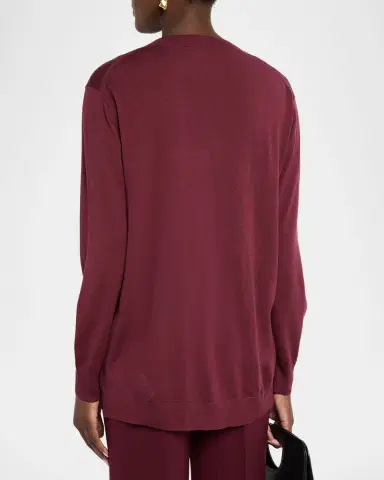 Lafayette 148 New York Button-Front Merino Wool Cardigan | Thumbnail 3