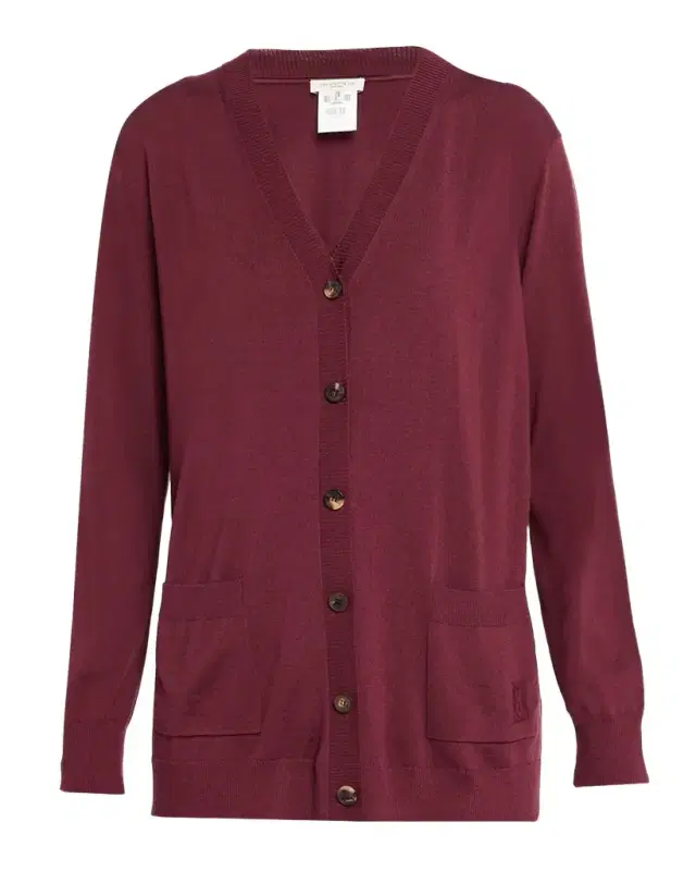 Lafayette 148 New York Button-Front Merino Wool Cardigan
