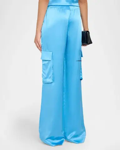 Ramy Brook Hannah Straight-Leg Satin Pants | Thumbnail 3