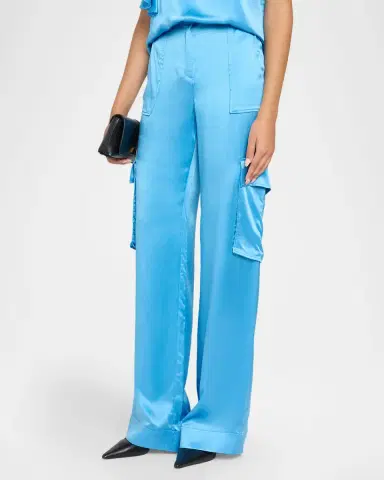 Ramy Brook Hannah Straight-Leg Satin Pants | Thumbnail 4
