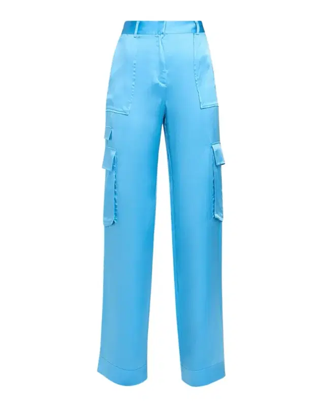 Ramy Brook Hannah Straight-Leg Satin Pants