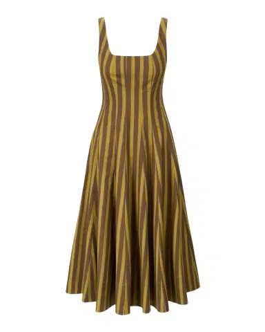 Staud Wells Striped Poplin Midi Dress | Thumbnail 1